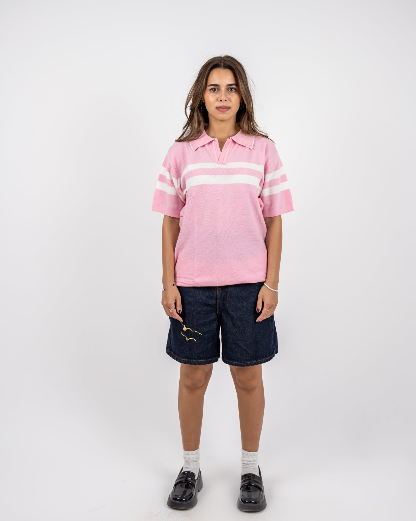 Knit tee pink