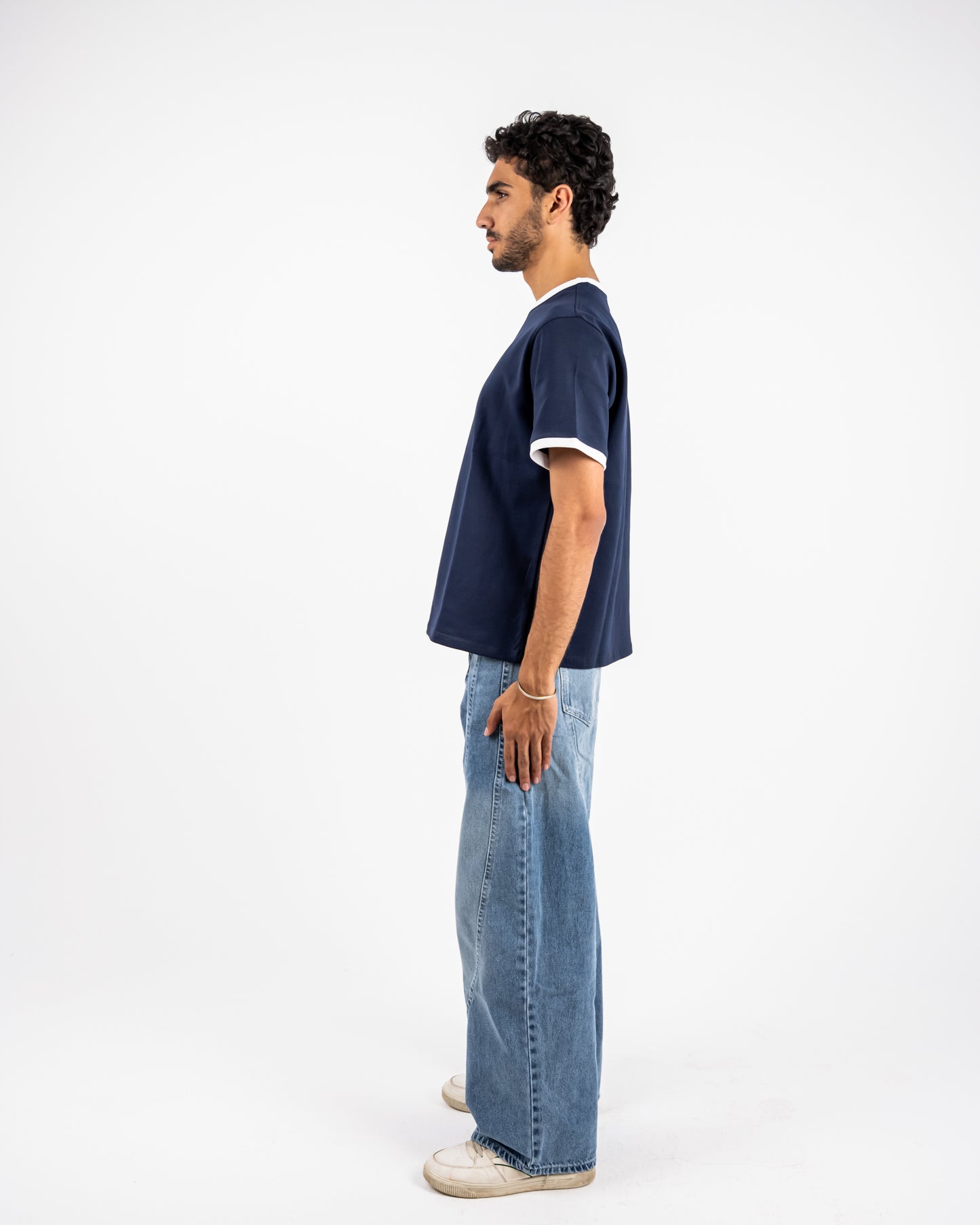 Ringer Navy Blue  T-shirt