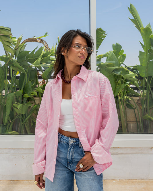 Pink striped long sleeve