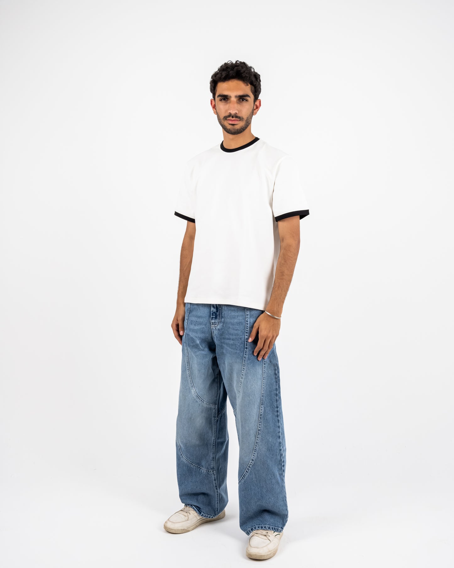 Ringer WHITE T-SHIRT