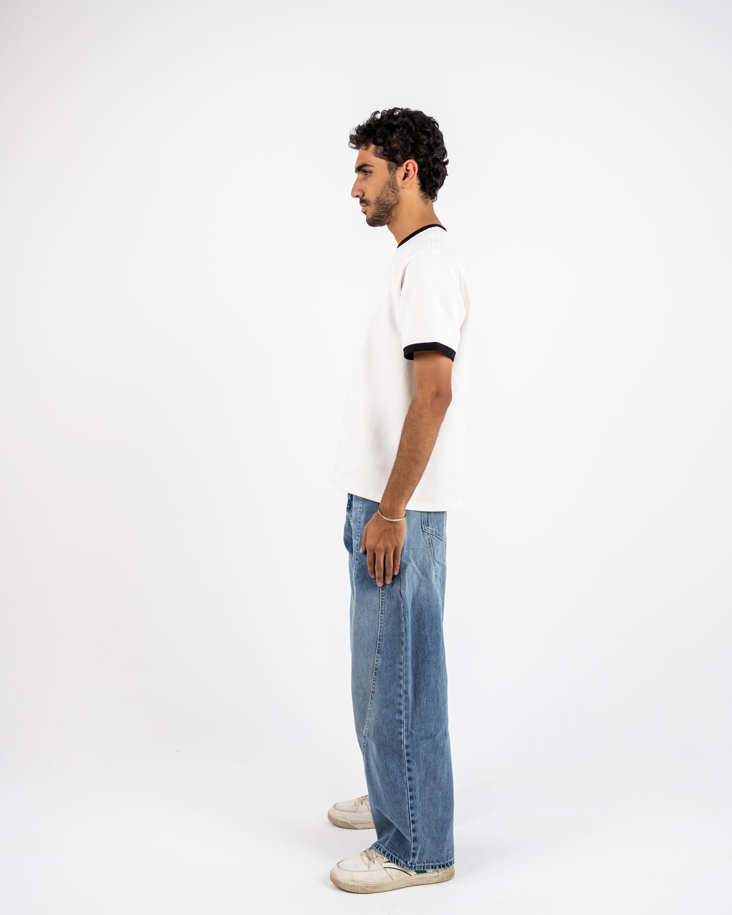 Ringer WHITE T-SHIRT