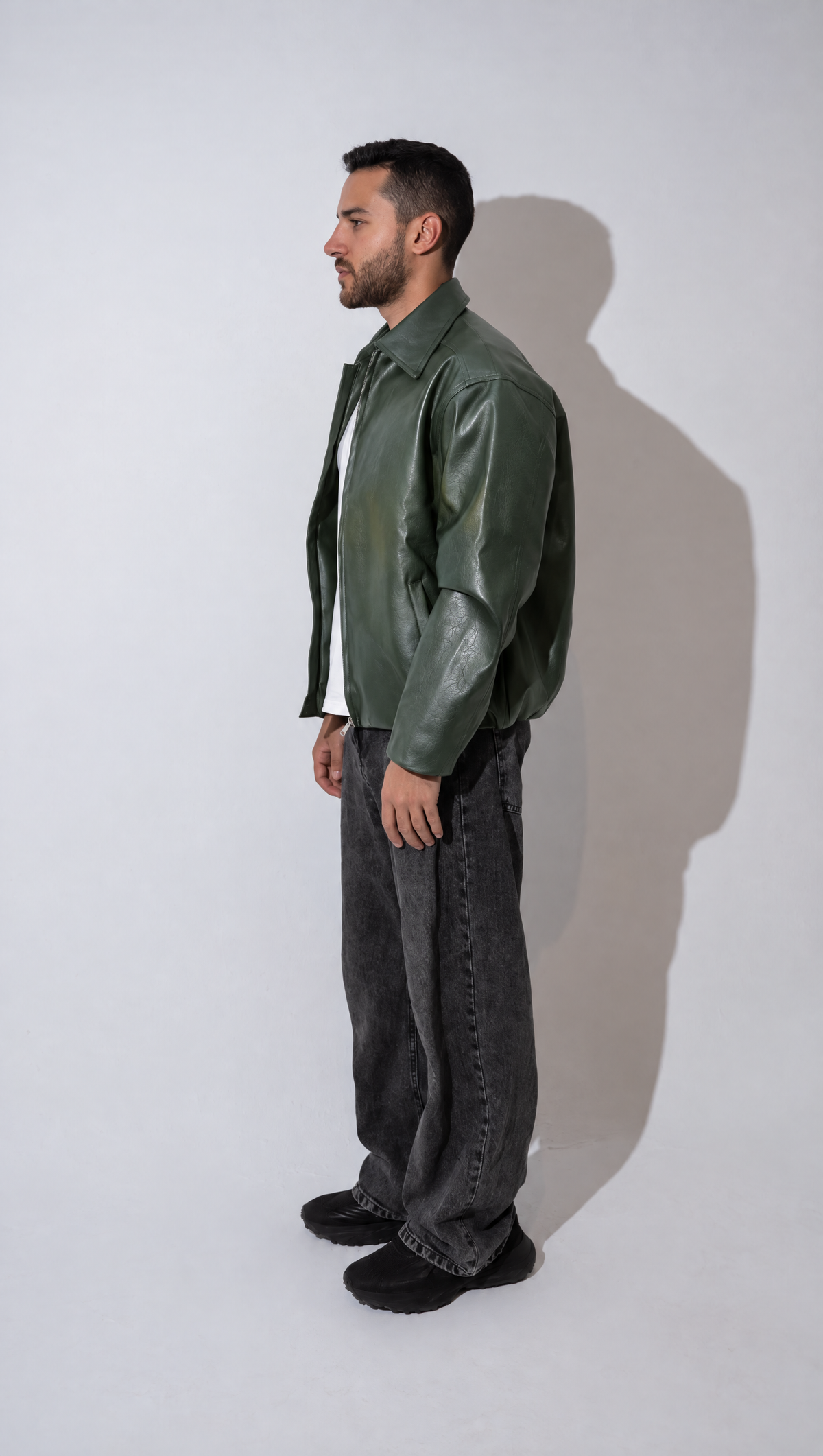 Olive Green leather jacket