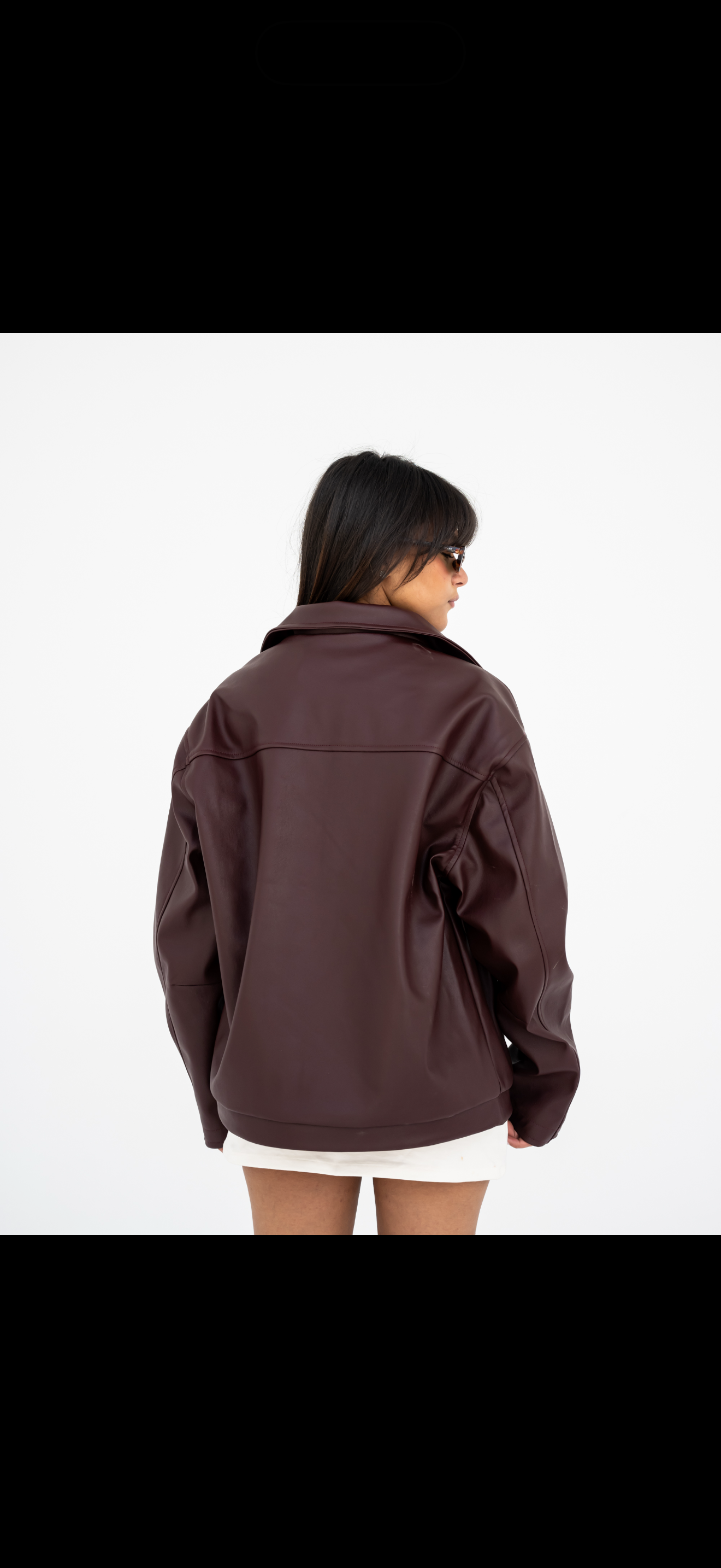 vintage burgandi leather jacket