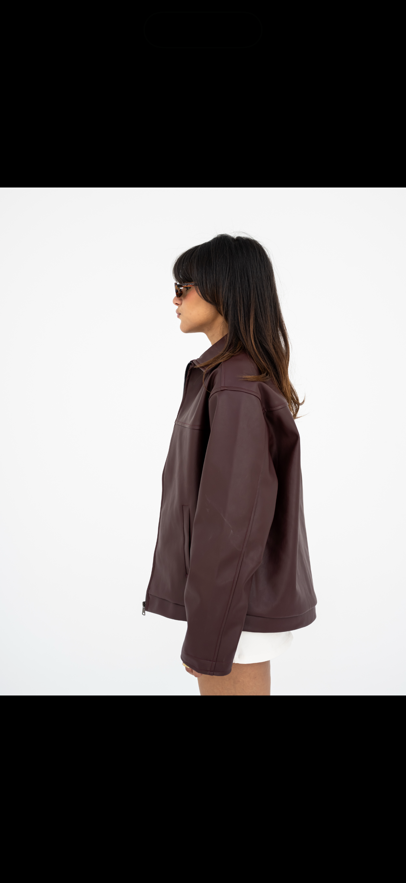 vintage burgandi leather jacket