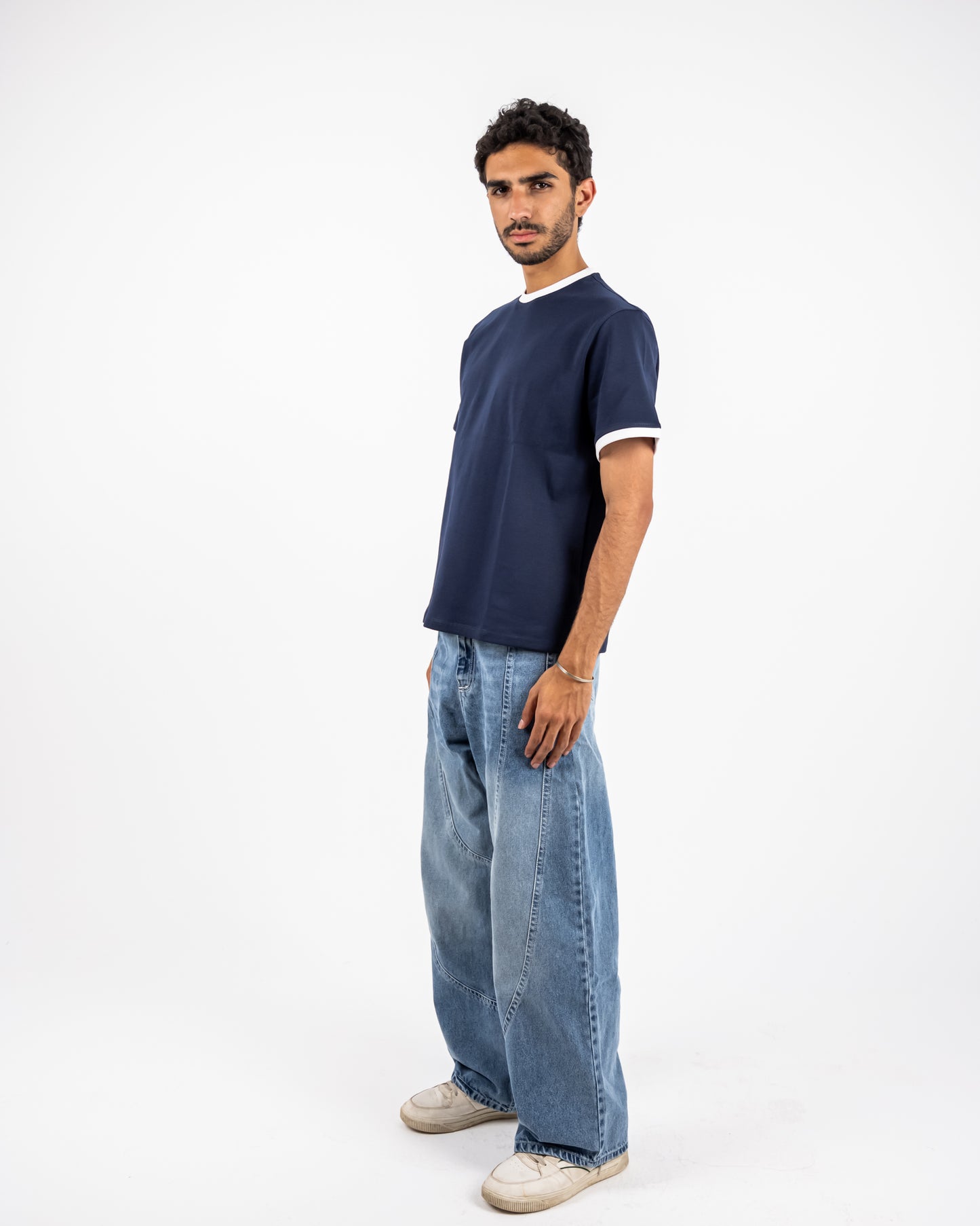 Ringer Navy Blue  T-shirt