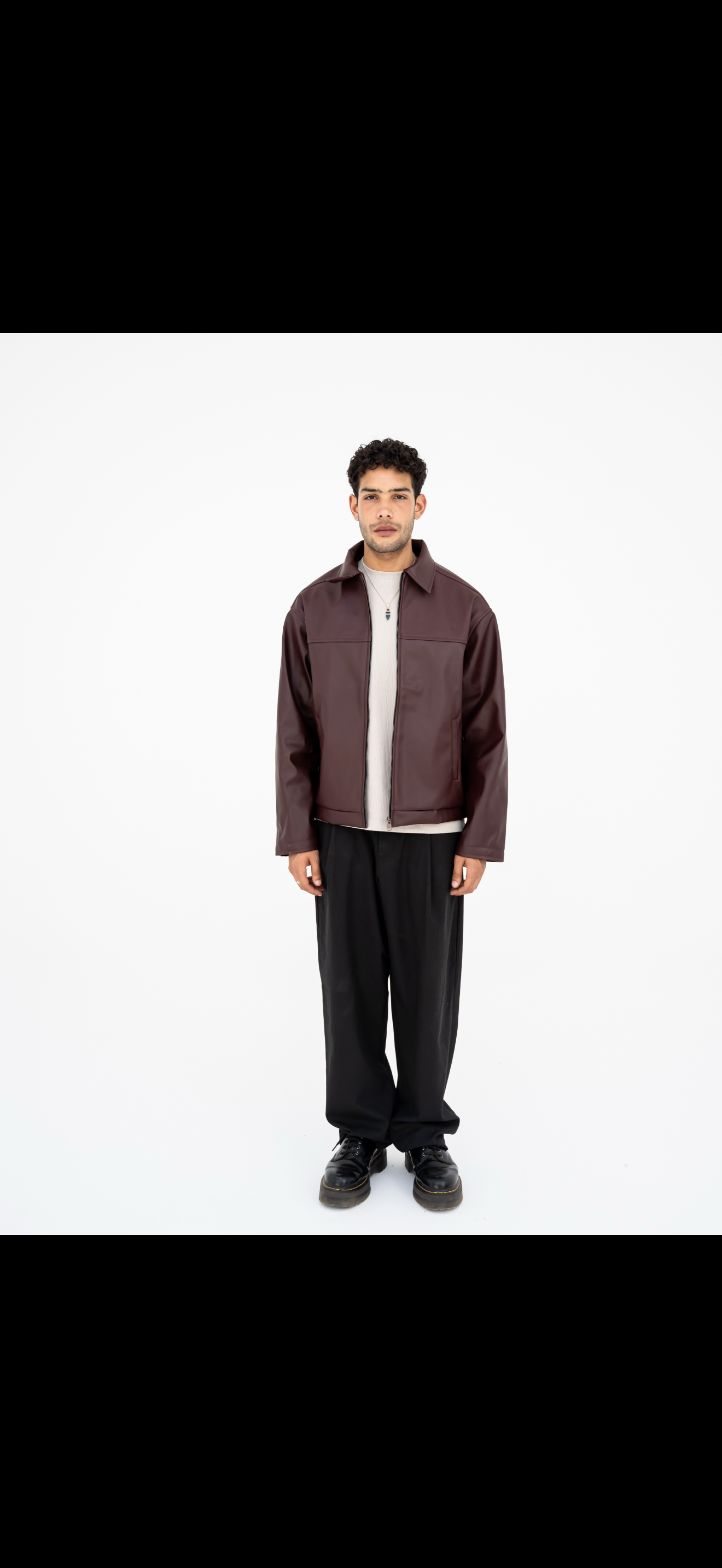 vintage burgandi leather jacket