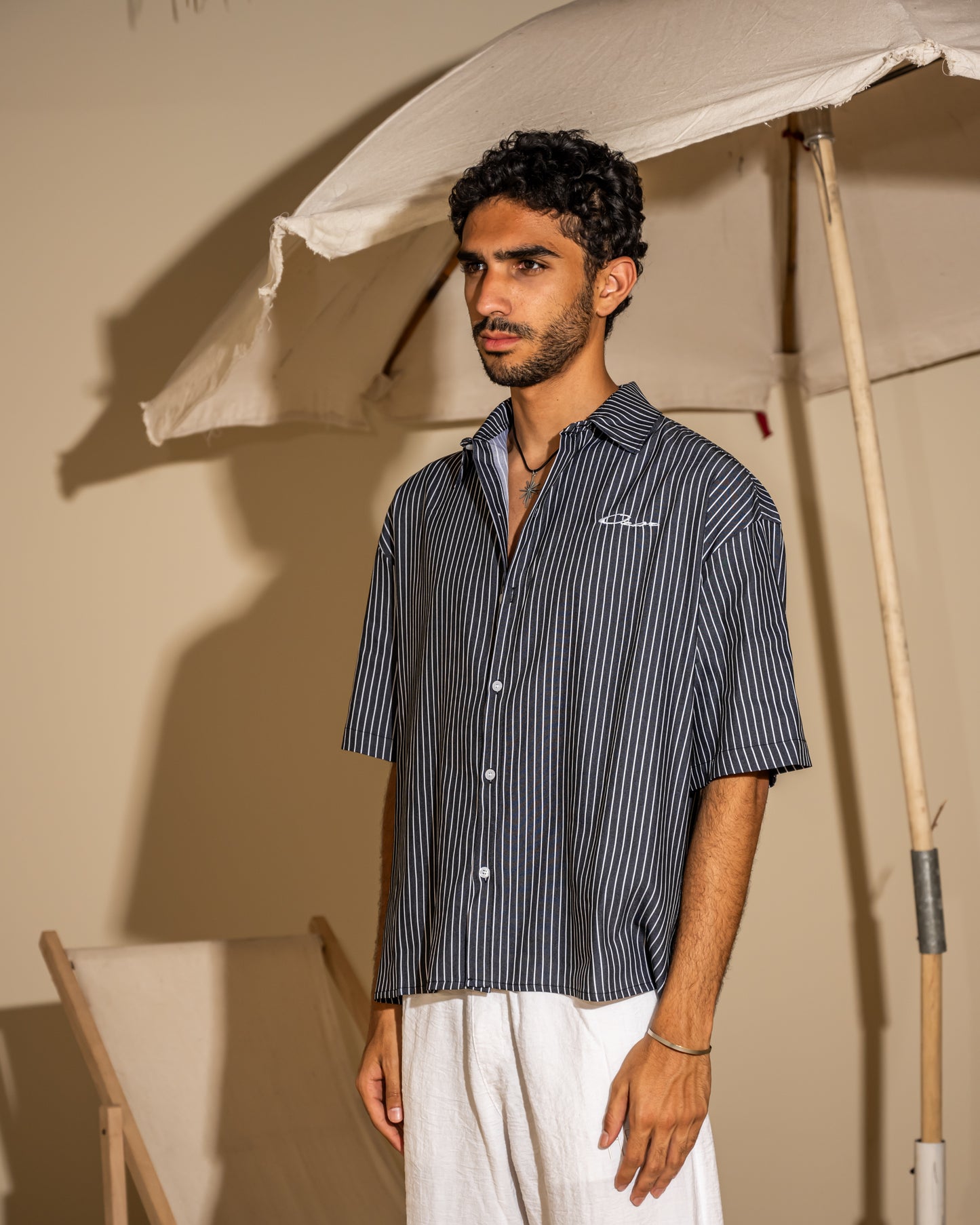 Black   striped shirt(unisex)