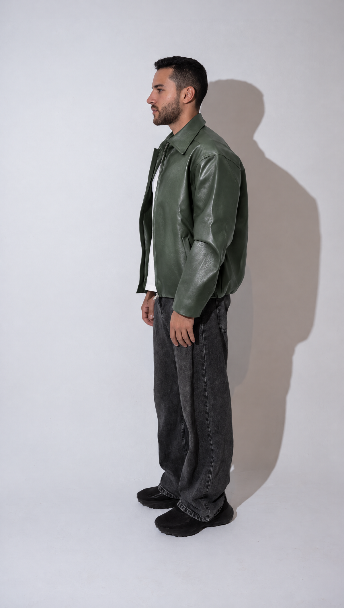 Olive Green leather jacket