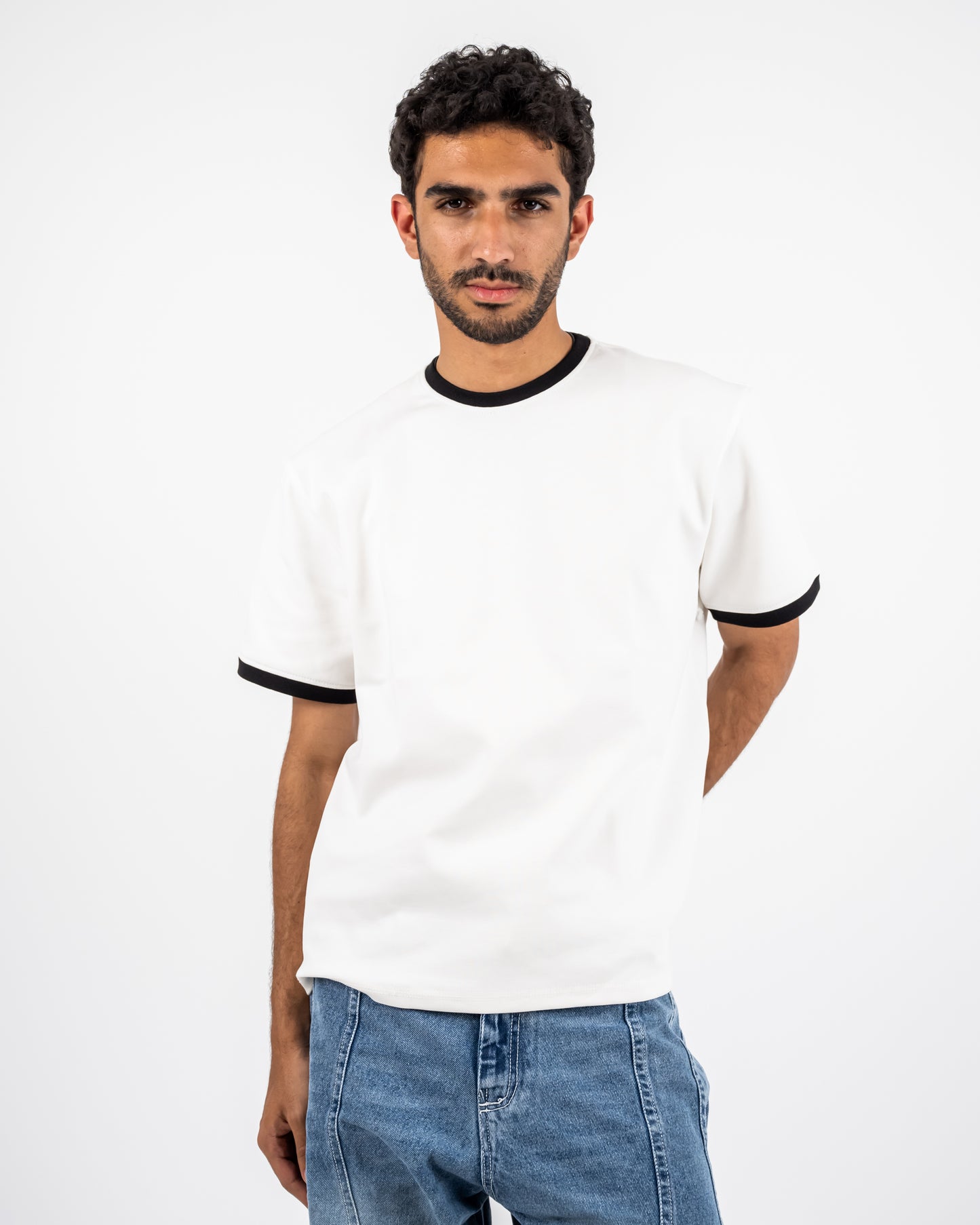 Ringer WHITE T-SHIRT