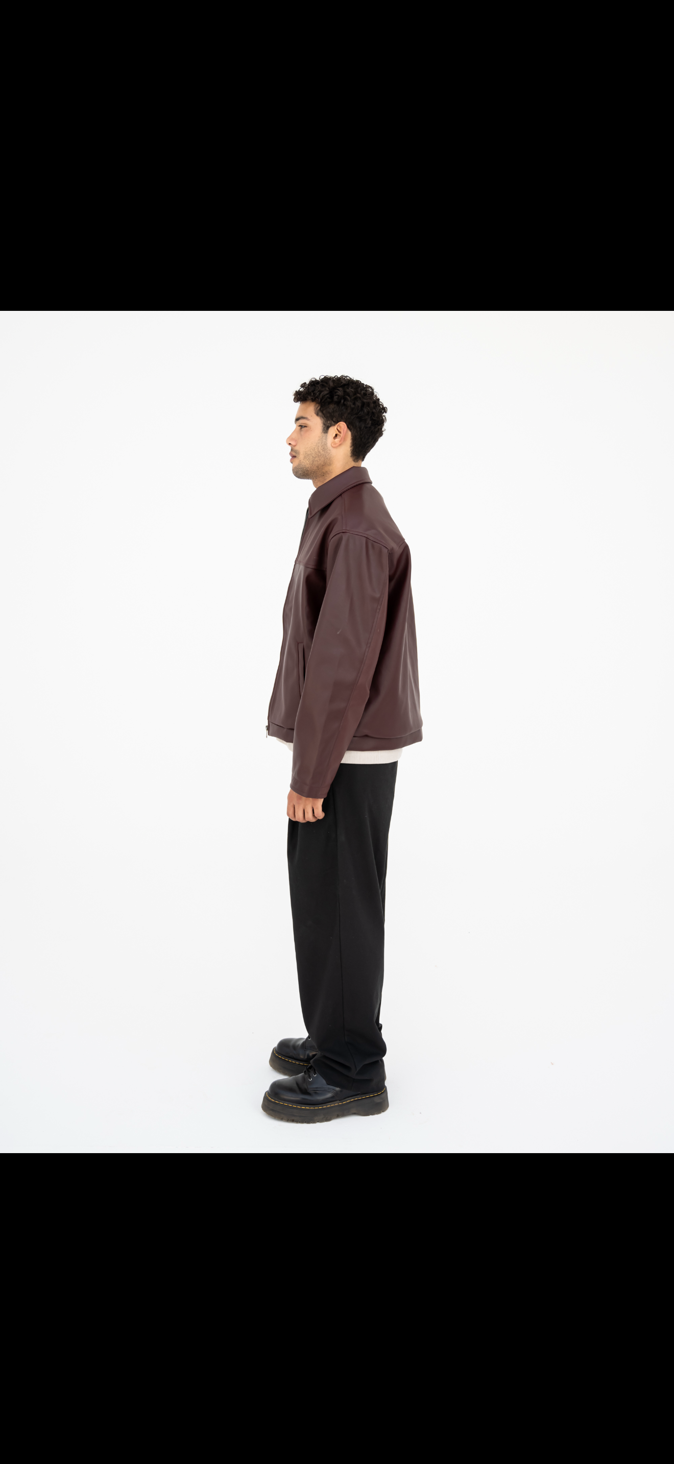 vintage burgandi leather jacket