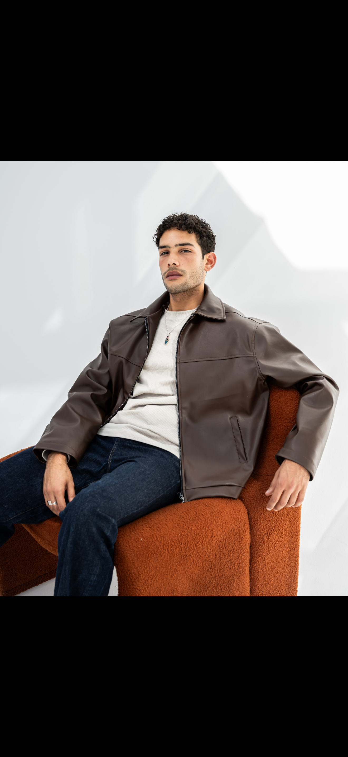 vintage Brown leather jacket