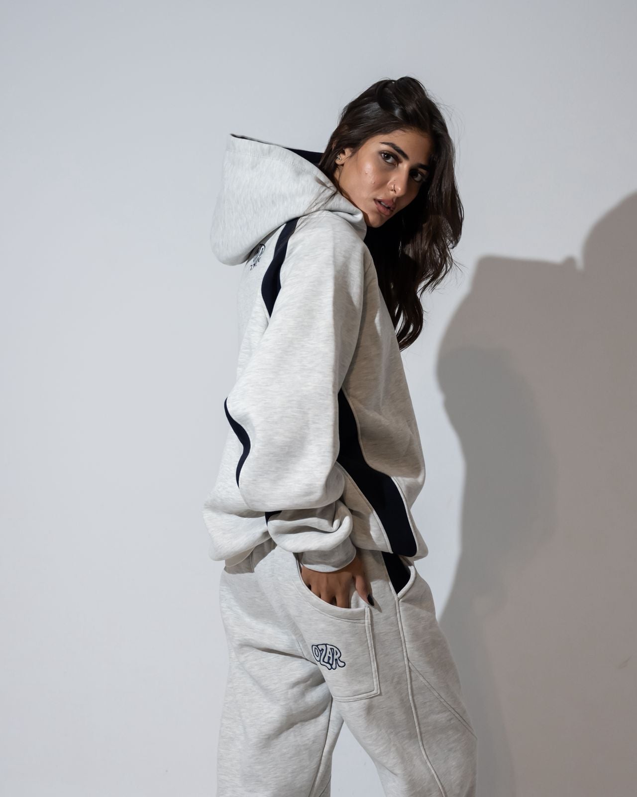 Sweatpants gray navy set
